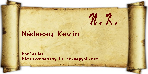 Nádassy Kevin névjegykártya